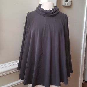 J Crew Dark Grey Cowl Neck Oversize Poncho Size S